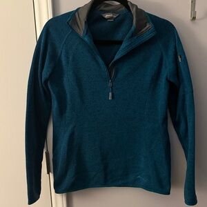 Eddie Bauer Teal Quarter-Zip Sweatshirt